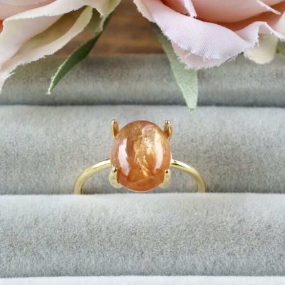 受注制作】サンストーン リング 7号〜フリーサイズ/9号/11号/13号/15号