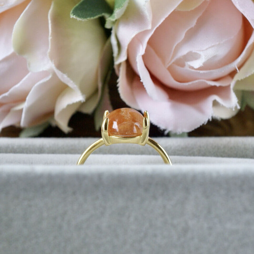 受注制作】サンストーン リング 7号〜フリーサイズ/9号/11号/13号/15号