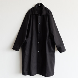 【再入荷】木間服装製作 / coat 帆布 ブラック / unisex 1size 4枚目の画像