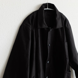 【再入荷】木間服装製作 / coat 帆布 ブラック / unisex 1size 5枚目の画像