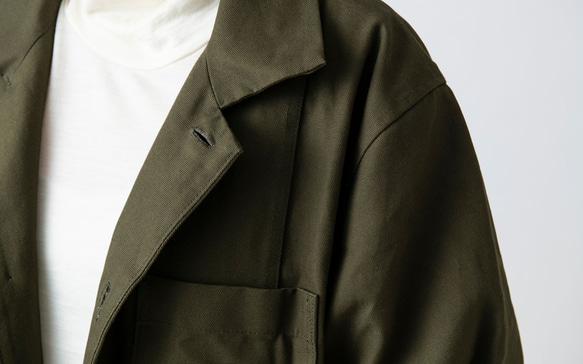 【再入荷】木間服装製作 / coat 帆布 ブラック / unisex 1size 16枚目の画像