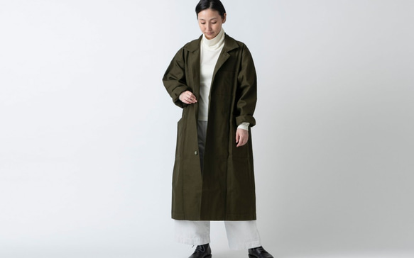 【再入荷】木間服装製作 / coat 帆布 ブラック / unisex 1size 11枚目の画像