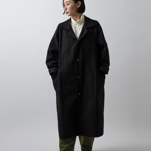 日本製☆OLLEBOREBLA コサージュ付き 異素材ミックス コート
