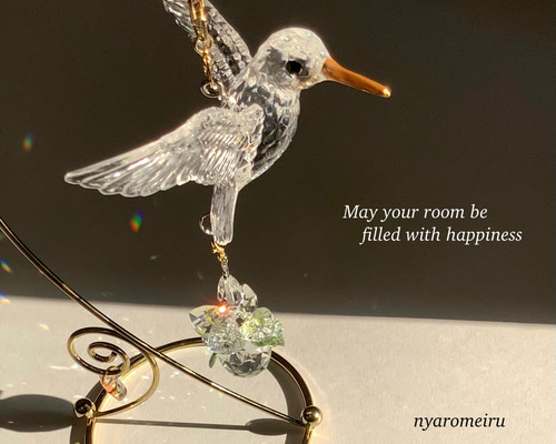 幸せを届けるハチドリのサンキャッチャー ホバリングスタイル ハミング