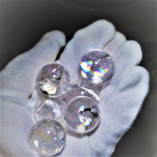 高透明 アイリスクォーツ(水晶)スフィア 約22mm 1個 穴なし 高透明 アイリスクォーツ(水晶)スフィア 約22mm 1個 穴なし