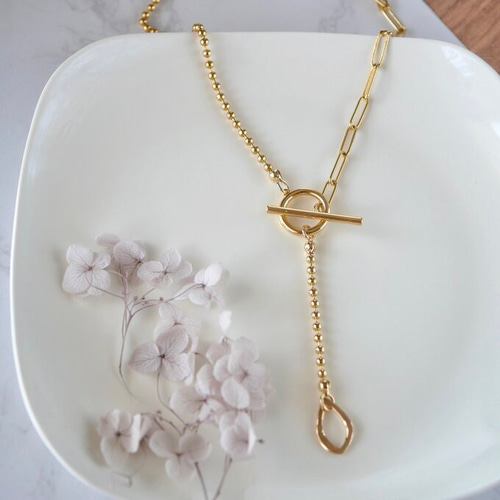 ☆チェーン ネックレス☆ ボールチェーン ゴールド シルバー マンテル