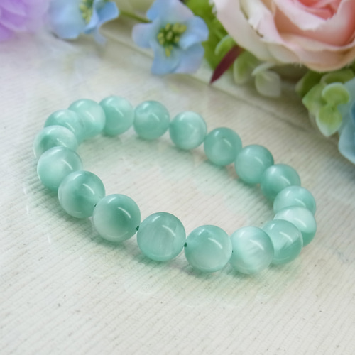 ◇天使の石◇グリーンエンジェライト10㎜ シラー効果 グリーン