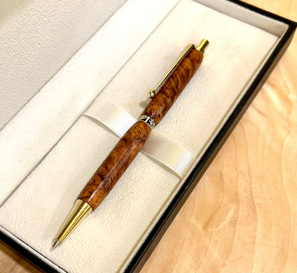工房聖さんのシャーペンと花梨瘤の芯ケースまとめ売り 世界に一本だけ】花梨の瘤シャープペン cz1016 木材・板 金井
