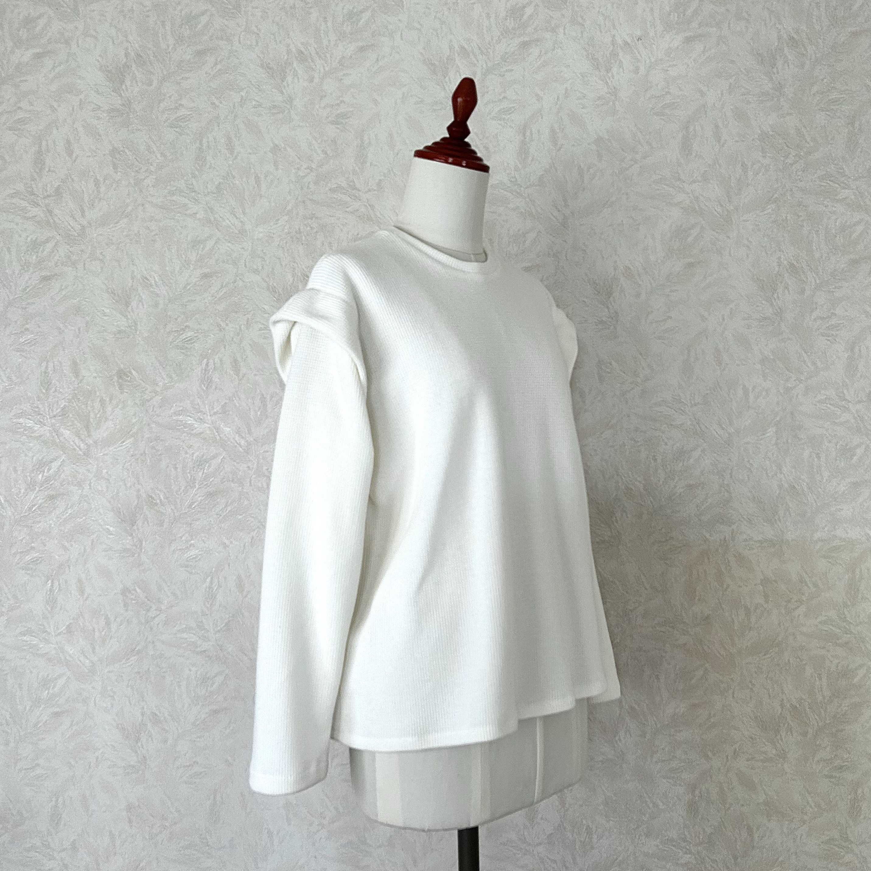 【送料無料】ニット ブラウス・カットソー✴︎オフホワイト