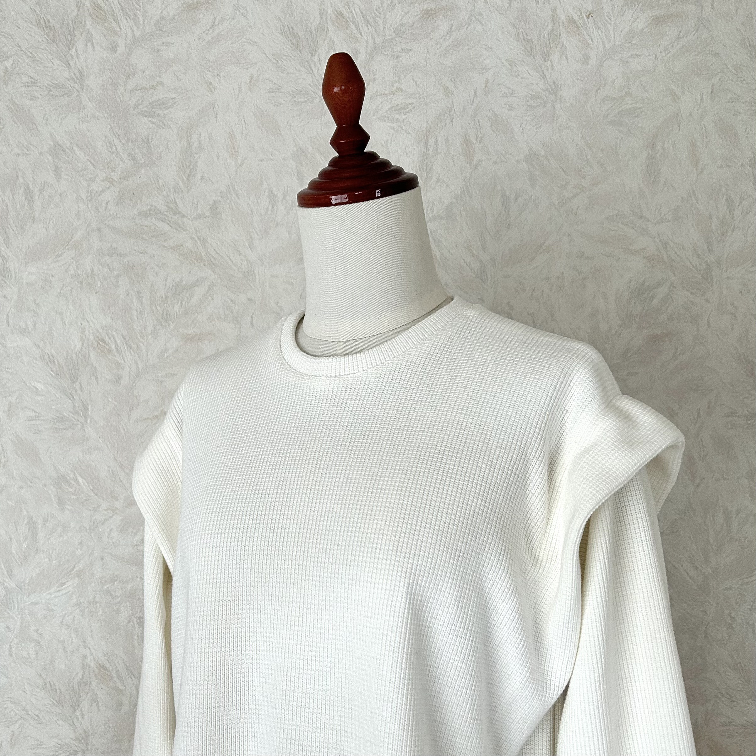 【送料無料】ニット ブラウス・カットソー✴︎オフホワイト