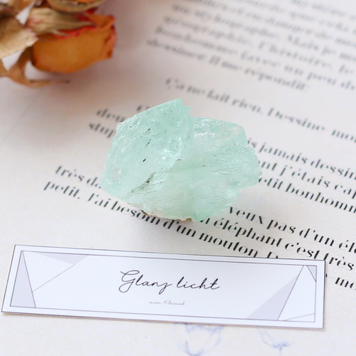 希少グリーンアポフィライト インド産 天然石 鉱物 癒し 魚眼石