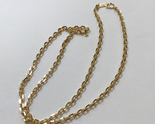 ネックレス　G18K Crystal Medallion Necklace