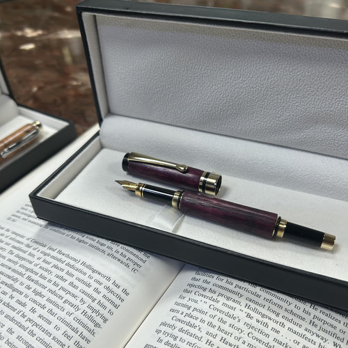 世界でたった一本】 パープルハートの万年筆・ボールペン 「永遠の愛