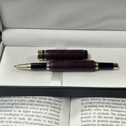 【世界でたった一本】 パープルハートの万年筆・ボールペン　「永遠の愛・優しい愛情」贈り物にC1018 6枚目の画像