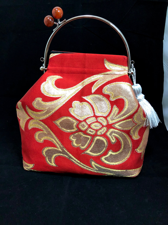 ハンドメイド・リメイク・帯・カバン・がま口バック・2Way