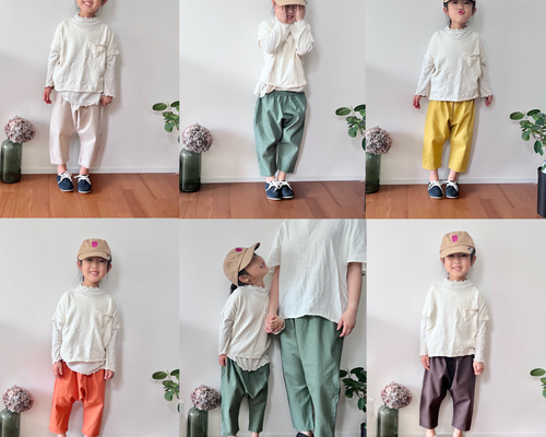 親子コーデ サルエルパンツ お揃い セットアップ 楽天市場】親子コーデ セットアップ 夏 半袖Tシャツ サルエルパンツ