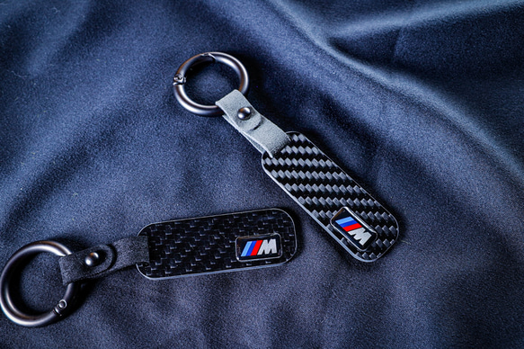 BMW M標正碳纖維鑰匙圈 3K斜橫紋路 第4張的照片