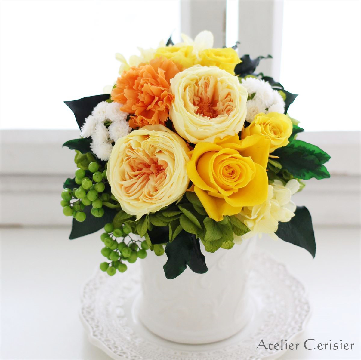 プリザーブドフラワー＜アンソロジー Mサイズ＞ イエロー バラ【お祝い】傘寿 米寿 7,326円