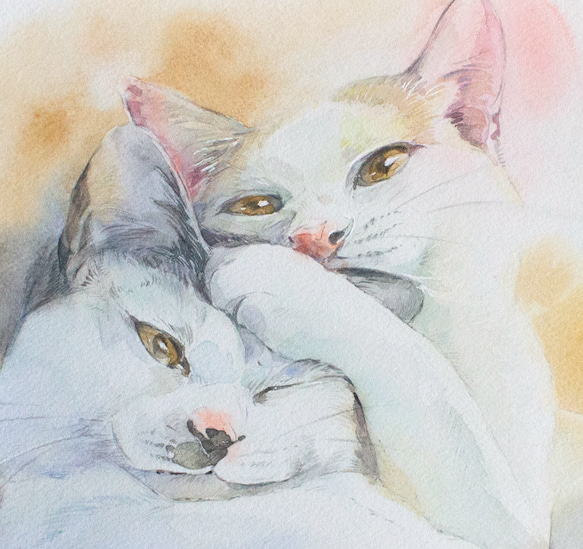 ねこ⑧_水彩原画_イラスト 3枚目の画像