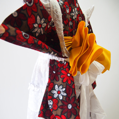 刺繍】袖の長い着物の味方！！可愛いくて便利なエプロンドレス