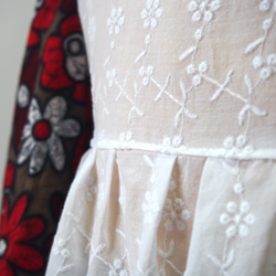 【刺繍】袖の長い着物の味方！！可愛いくて便利なエプロンドレス★ソデストッパー付き★ふりふりエプロン／被布／キッズ／子供 17枚目の画像