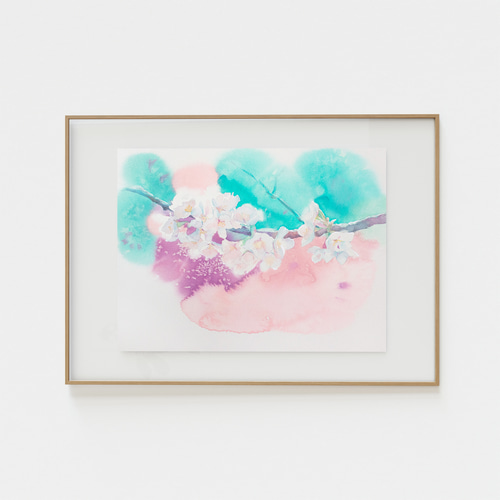 Kazue Nakayaさま専用（原画）桜色の風が吹く【A5サイズ／水彩画