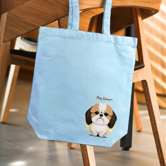 【 シーズー 2023新デザイン！】キャンバス トートバッグ　犬　ペット　うちの子　プレゼント　母の日 2枚目の画像