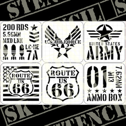 ステンシルシート 【S-206】 その他素材 ⚠プロフ必読⚠SK STENCIL 