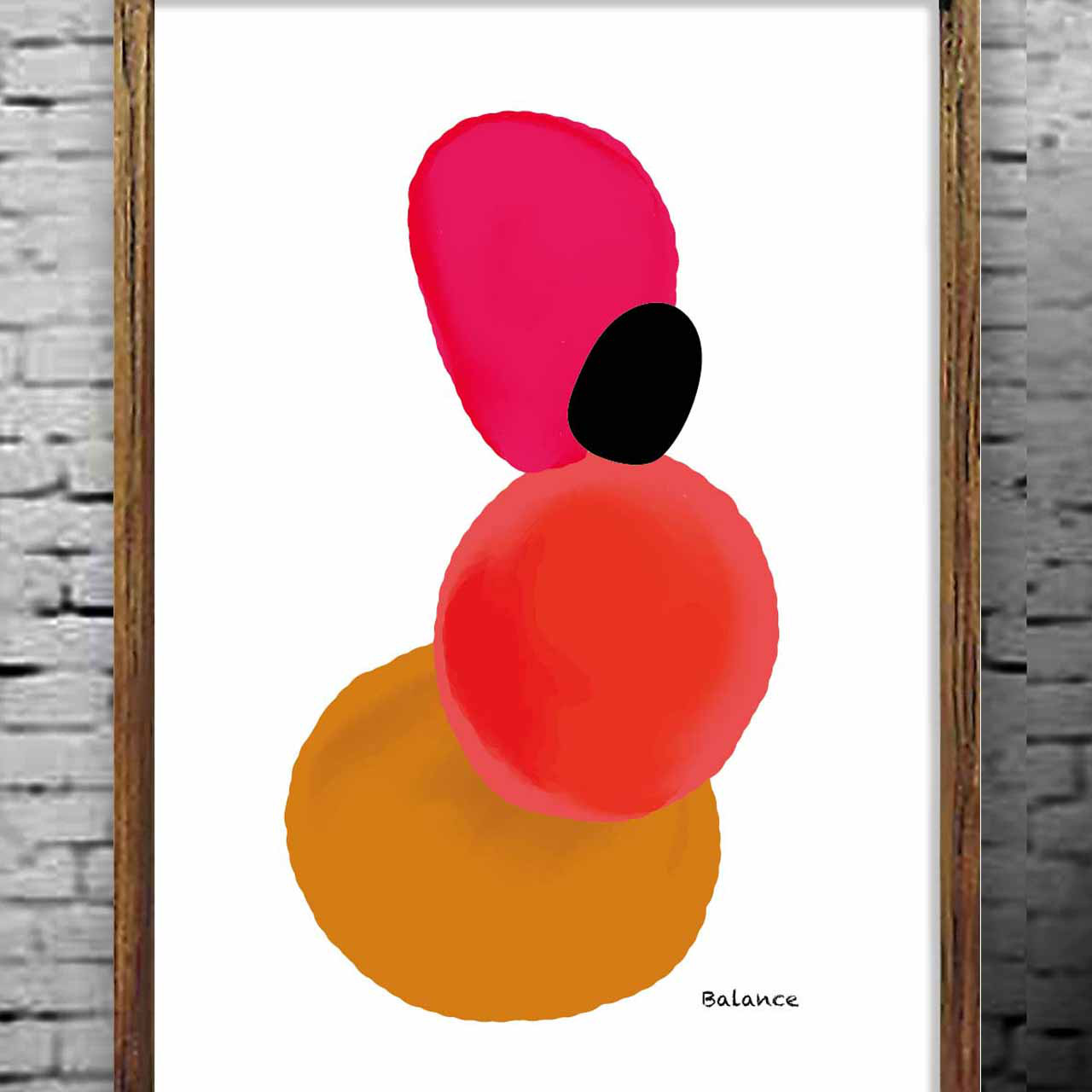 バランス　抽象　イラスト　ポスター　アート/sei（新着順）検索　全作オリジナル　結婚祝い　新築祝い　1302