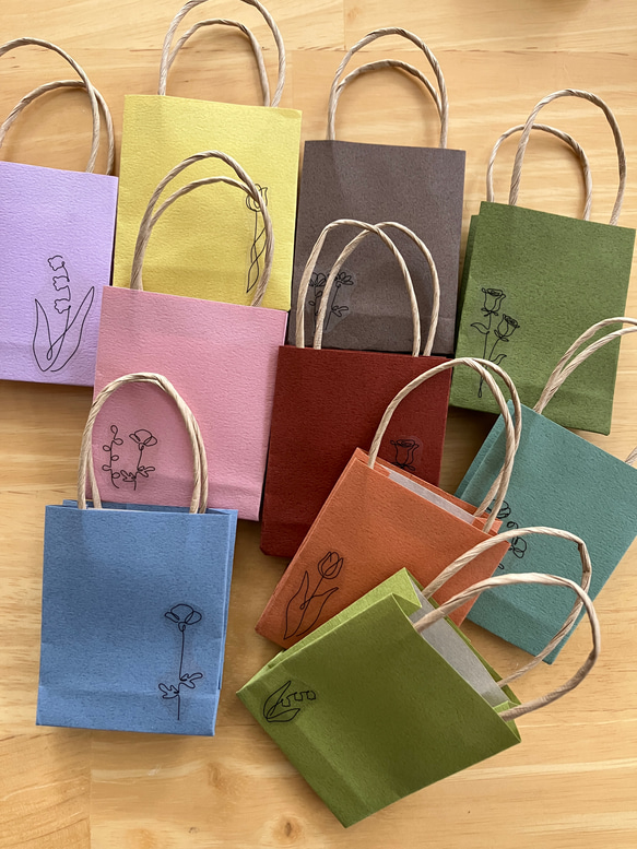 そう！こんな色が欲しかった！フラワーシリーズ♪ミニ紙袋！ ぽち袋