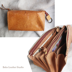 パイソン 長財布 アイボリー 内側レッド 本革 高級 エキゾチック