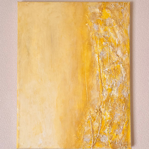 抽象画 金色フレーム付き（絵画キャンバスアートワーク壁画塗装