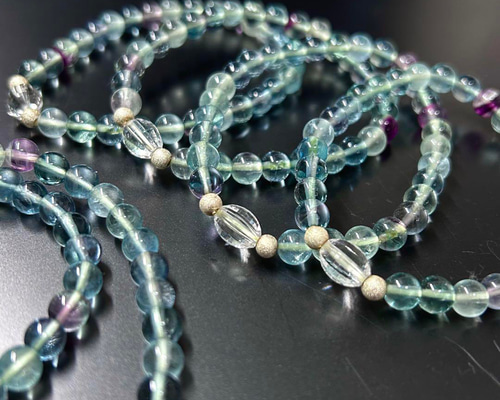 集中力～ フローライト（蛍石）マルチカラー 内径 16cm 高品質 カット