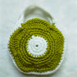 かぎ針編み　お花のミニハンドバッグ 1枚目の画像