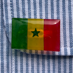 セネガル国旗のブローチ 2枚目の画像