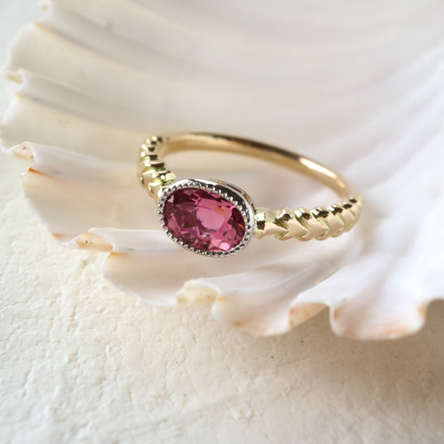 イーダーオーバーシュタイン　ピンクトルマリン　リング　ハンドメイド ピンク トルマリン リング / Pink Tourmaline Ring 1 | iichi