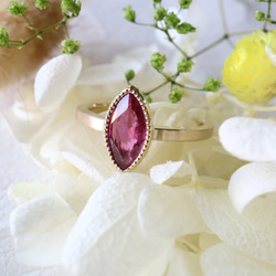 ヴィンテージ リング 宝石 ルビー マーキスカット シルバー製 464 ヴィンテージ リング 宝石 ルビー マーキスカット シルバー製 464