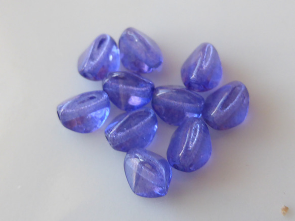 種　青紫　チェコビーズ10個 2枚目の画像