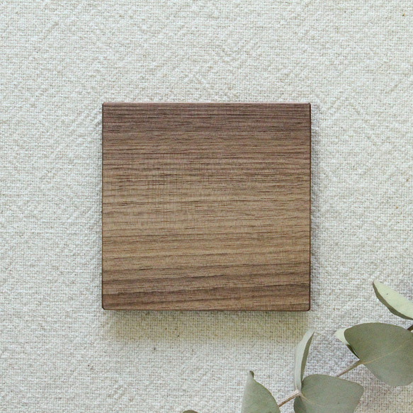 木の平皿105（ウォールナット）＜四角／フラット＞ 2枚目の画像