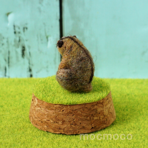 羊毛フェルト　スローロリス 受注制作作品】もこもこマスコット・U動物園シリーズ