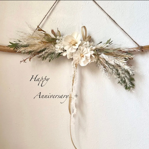 流木付き 横型スワッグ acasia natural・.｡*・.｡* ドライフラワー bois 
