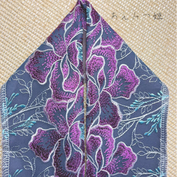 洗える刺繍半襟  梅紫のお花【ラスト】 6枚目の画像