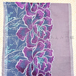 洗える刺繍半襟  梅紫のお花【ラスト】 7枚目の画像