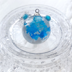 受注生産】雲レジンの空玉キーホルダー(2cm)｜青空・空色・雲モチーフ