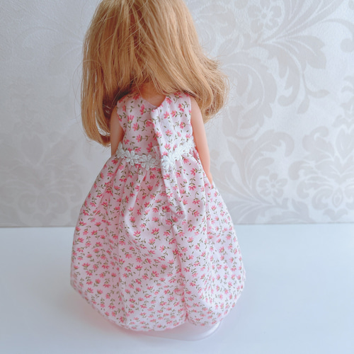 リカちゃんサイズ ドール服 ノースリーブ花柄ワンピース その他