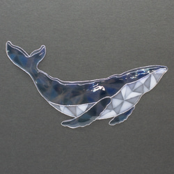 手描き栞(しおり) -Blue Whale- お好きな色でタッセル 5枚目の画像