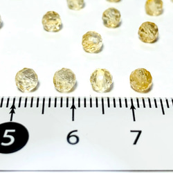 【天然石ラウンドカット】宝石質シトリン　4mm　10粒　ハンドメイド素材 3枚目の画像