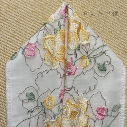 洗える刺繍半衿 黄色の薔薇 6枚目の画像