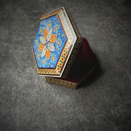 ペルシャの象嵌細工 小箱【ハータムカーリー115】《アウトレット品