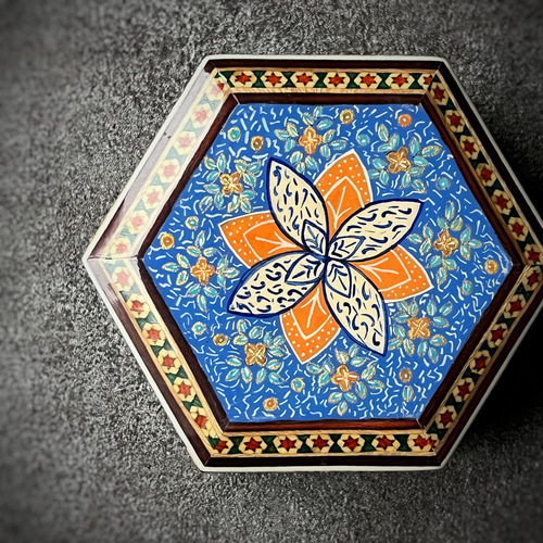 ペルシャの象嵌細工 小箱【ハータムカーリー115】《アウトレット品